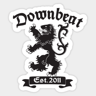 Downbeat Lion - Black Sticker